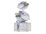 Christabelle 83cm Triple Christmas Silver Giftbox Stack Display with Lights 112_MHA516