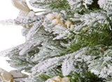 Christabelle 2.74m Christmas Garland Snow Frosted Colonial Tree Decoration Ornament White Green 112_NATFC103