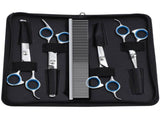 Professional Pet Dog Grooming Scissors Straight Curved Thinning Shear Tool Kit - Blue V1366-AZ2-W-11164