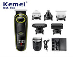 KM-696 5-in-1 Multifunctional Hair Clipper - Electric Hair Trimmer, Shaver & Nose Hair Trimmer Set V888-ELOSUNG11924