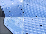 Foot Scrubber Shower Mat with Pumice Feet Scrub Stone, 32"X16" Oval Bathtub Mat with Antislip V1370-AZ4-06875