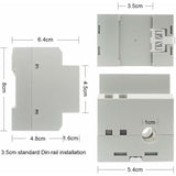 Din Rail Electricity Meter Single Phase Energy Meter Digital Voltmeter Ammeter Ac 80-300V 100A V1188-MS-227-1867