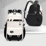 Lightweight Youthful Spine-Protecting Backpack Oxford Fabric Water-Resistant Large Capacity, V1232-SJB-SB-004
