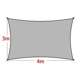 3m x 3m Waterproof UV-Protective Sun Sail for Garden Terrace Pool and Camping, 3X4M, Beige V1188-MS-325-0993