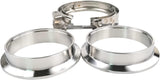 2 X 3 inch Quick Release V Band Clamp with Male Female Flanges 304 Stainless Steel for Turbo V1258-DP02-WO-158