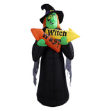 4.4ft Halloween Inflatable Witch Decoration Holiday Blow Up Lighted Witch Yard Lawn Decor for V1294-YM0901-3115240042011