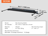 Box and Pan Brake, 1220 mm 15 mm, 0-130 Degrees Sheet Metal Bending Brake, Portable Mini Metal V952-WQZDQ48YC20GX38GOV0