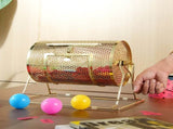 Raffle Drum, 11.6 x 7.48 inch Brass Plated Raffle Ticket Spinning Cage, Holds 2500 Tickets or 100 V952-CJGJS12YC0003G2KPV0