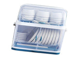 Dish Bowl Drying Rack Dustproof Sturdy Durable Multifunctional Dishes Drying Organizer Rack with Lid V1294-YM0901-3118230435011