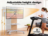 Artiss Mobile TV Floor Stand for 32-65" Mount Bracket Universal Adjustable Height with Wheels TV-MOUN-2007-WH