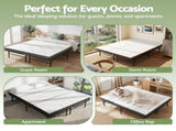 Giselle Folding Bed with Mattress Queen Portable Foldable Guest Bed Bamboo Cover FOAM-MFM-BF-BAM-Q