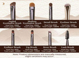 16 Piece Makeup Brush Set - Dark Brown Makeup Brushes with Black Storage Cup for Foundation, Powder, V888-ELOSUNG57308