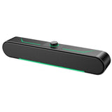 USB Wired Computer Speaker, HD Stereo Sound with Volume Control, Clamp-on Design, Black V1263-JX-7359
