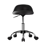 Artiss Salon Stool Swivel Chair Backrest Chairs SALON-B-BACK-BK