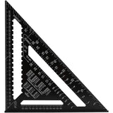 Professional Metric Triangle Carpenter Square Aluminum Alloy Measuring Ruler Black, 30 cm V1188-MS-527-069