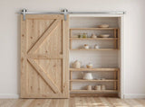 6FT Sliding Barn Door Hardware Kit, 330 LBS Weight Capacity, Compatible with 36 Inches Max Width & V952-HDSMDGDGDM2DY1WVM001V0