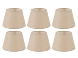 6PCS Linen Fabric Lamp Shade Cover Cylindrical Lampshade with Iron Support for Household Light V1294-YM0715-3119220085111