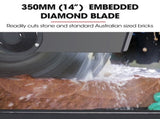 BAUMR-AG 2000W 350mm 14" Brick & Masonry Table Saw, Electric Tile Concrete Cutting, with Stand V219-TOLBCTBMTE3A