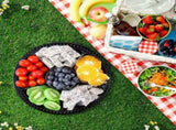QZS Plastic Veggie Tray,Disposable Fruit Tray with 6 Compartment,10Pack Catering Vegetable Container V1189-WXFWAL-20260319-00531