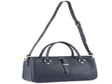 Morrissey Italian Womens Structured Leather Handbag Ladies Bag - Navy V563-MO-3159-NAVY