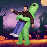 Inflatable Green Alien Costume Adult Suit Blow Up Party Fancy Dress Halloween Cosplay HALO-INF-SCA-8FT