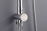 2023 Brushed Nickel Solid Stainless Steel 304 made shower set w diverter 200 mm head sprayer hand V549-NICKELSHOWERSET