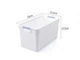 36x Premium Plastic Storage Basket Bulk w/ Grip Handles 29*13.5*12.5cm V563-PS2913-1BOX