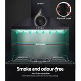 Devanti 600mm Range Hood 60cm Rangehood Black RH-D-A17-60-BK