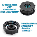 275-330 Gallon IBC Tote Water Tank Adapter 2 Free Brass Hose Faucet Water V1189-LWWAL-20260325-00238