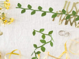 Soft Polyester Leaf Ribbon Fabric Vine for Crafts, Floral Arrangements, Homeation and Party V1369-AZ3-W-12764