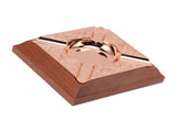 Engraved Print Cigar Ashtray Plated Vintage Practical Household Cigarette Ashtray for Home Copper V1294-YM0521-3117230006111