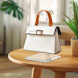 Acrylic Purse Display Hanger- Adjustable Height Handbag Holder Rack Boutique & Store Display for V1366-AZ2-W-14668