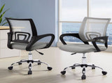 Artiss 2x Mesh Office Chair Mid Back Grey OCHAIR-G-2004-GYX2