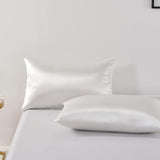 Satin Quilt cover Set Hotel 3 Pieces Quilt cover with Pillowcase, Art Silk Bedding Set-Luxury Soft V1317-SD90-AUSK-3JT-BZ-BAI
