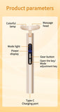 LED Facial Wand Neck Massager Red Light Therapy Beauty Device Skincare Tool - Black - Size 167mm V1107-111-23555-BLK-167MM