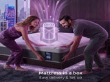 Levitex Queen Mattress Lumbar Support, 5-Zone Pocket Springs & 2-Row Hardened Edges for Deep Sleep, MATTRESS-F-CORE-30-Q