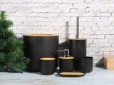 6Pcs/Set Household Bathroom Soap Box Toothbrush Holder Rinse Cup Lotion Bottle Accessories KitBlack V1294-YM0901-3117200049512
