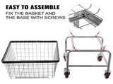 Wire Laundry Cart Wire Laundry Basket 4.5 Bushel Heavy Duty w/ 5'' Wheels V952-XYCDG200F-D000001V0