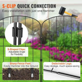 VEVOR Garden Fence, No Dig Fence 61 x 33 cm Animal Barrier Fence, Underground Decorative Garden V952-JSWL2413INCHO06VPV0