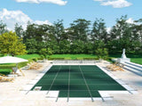 Pool Safety Cover Fits18x36ft Inground Safety Pool Cover Green Mesh with 4x8ft Center End Steps V952-YYCM18X36JZYTYCG1V0