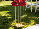 Wedding Flower Stand, 10PCS 80cm Column Flower Stand, Floral Stands with Metal Laminate, Cylindrical V952-HLHJLFT10J80A3YYA001V0