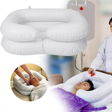 Inflatable Shampoo Basin for Elderly & Disabled Bed Bath Hair Washing Support with Neck Cushion V1366-AZ2-W-11745