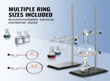 Lab Stand Support, Laboratory Retort Support Stand 2 Sets, Steel Lab Stand 23.6" Rod and 8.3" x 5.3" V952-SYZJJP2JT60C7MCUSV0