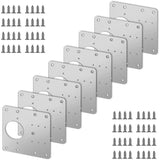8 pcs Stainless Steel Cabinet Hinge Repair Plate With 48 Screws V1188-MS-227-2520