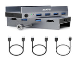 BENFEI 000355GY USB 3.0 HDMI KVM Switch with 4 USB 3.0 Ports for 2 Computers Sharing V28-ELEBEN355GY