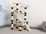 CARLA HOME 180cm Cat Tree Tower for Indoor Cats with Dual Condos, Plush Perches, Sisal Scratching V178-36385