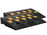 Rubber Curb Ramp 2 Pack, 11 cm Rise Height Heavy-Duty 15 tons Load Capacity Threshold Ramps, V952-SJDLYPDGB2197XYY7V0
