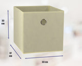 SORTI 33x33x27 CM Beige 6-Pack Foldable Storage Cubes - Fabric Bookcase Organizers for Toys and More V510-333733_BEIGE_6X