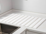 White Square Engraved Inner Frame Foldable Diatomaceous Earth Drying Mat - Super Absorbent, V888-ELOSUNG17208