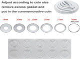 Wooden Coin Capsules Holder Case, Coin Storage Box Banknotes Collection Holder with Lock, Coin V1188-CYX-DP-219